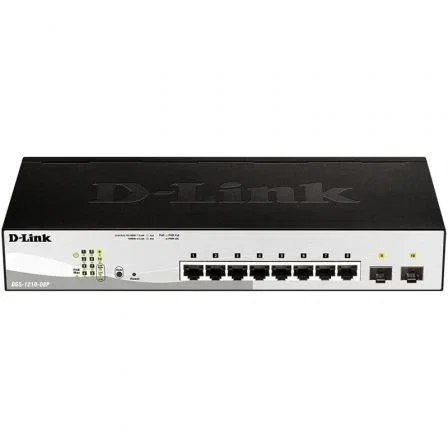 D-Link DGS-1210-08P/E Switch Gestionado 8 Puertos Gigabit PoE con 2 SFP